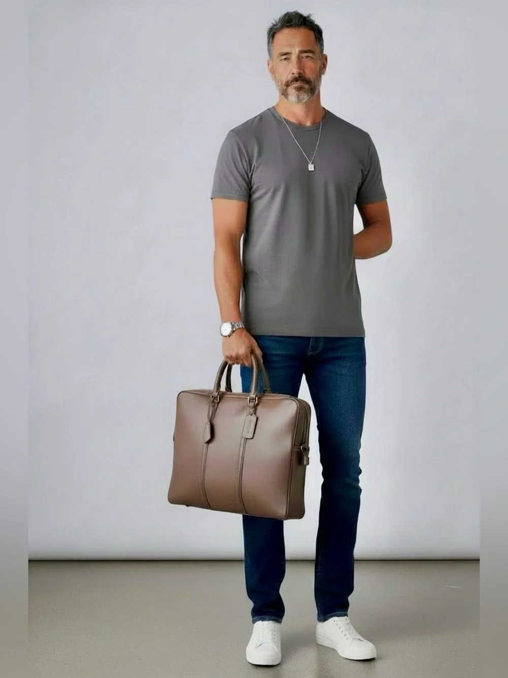 Coach Maple Glove-Tan Leather Briefcase Work Bag -Professional Style. Unisex.